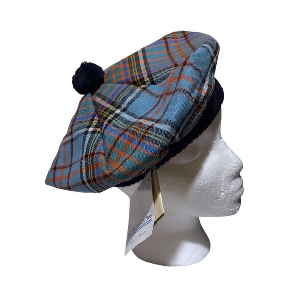 NWT Vintage Ingles Buchan Tam o Shanter Tartan Plaid Made in Scotland 100% Wool - Picture 2 of 8